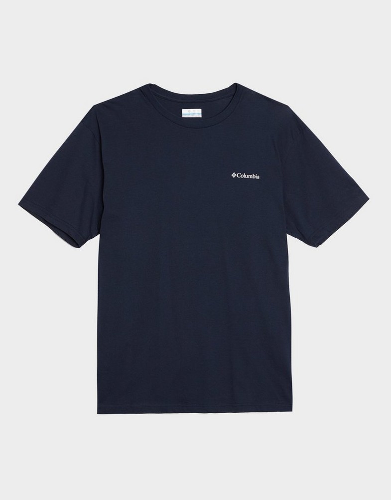 Чоловічі футболки COLUMBIA ФУТБОЛКА NORTH CASCADES SHORT SLEEVE TEE 1834041-469 Темно-синій