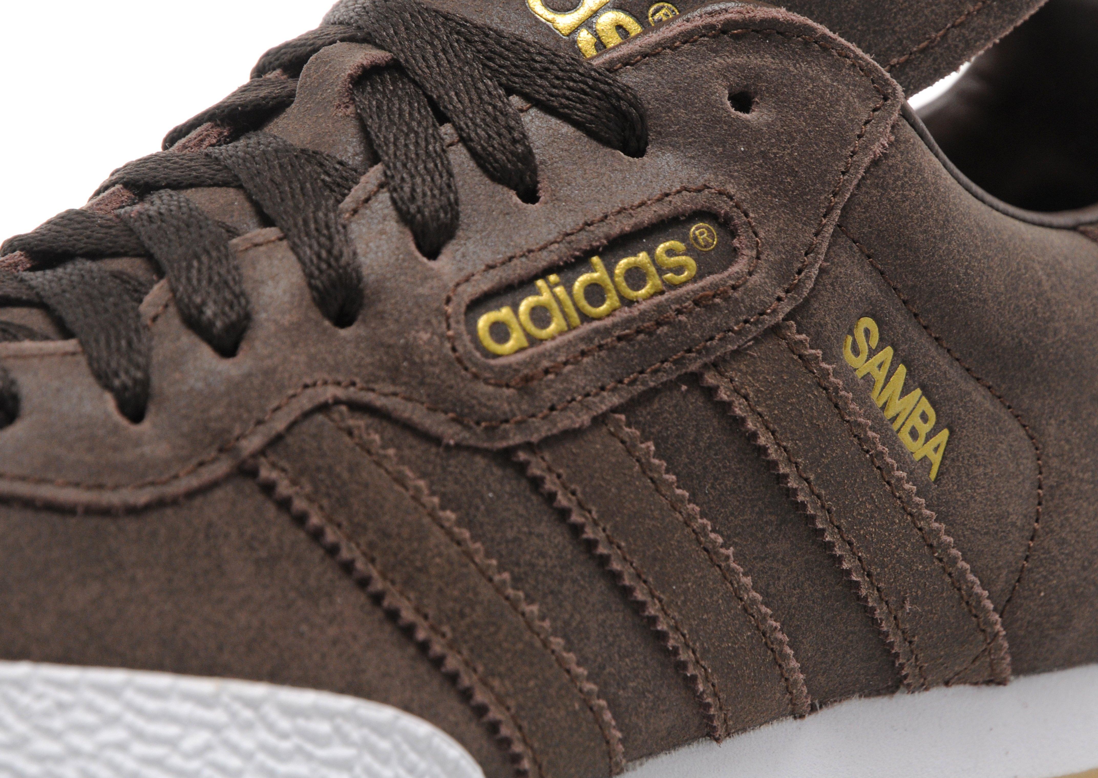 adidas samba brown suede