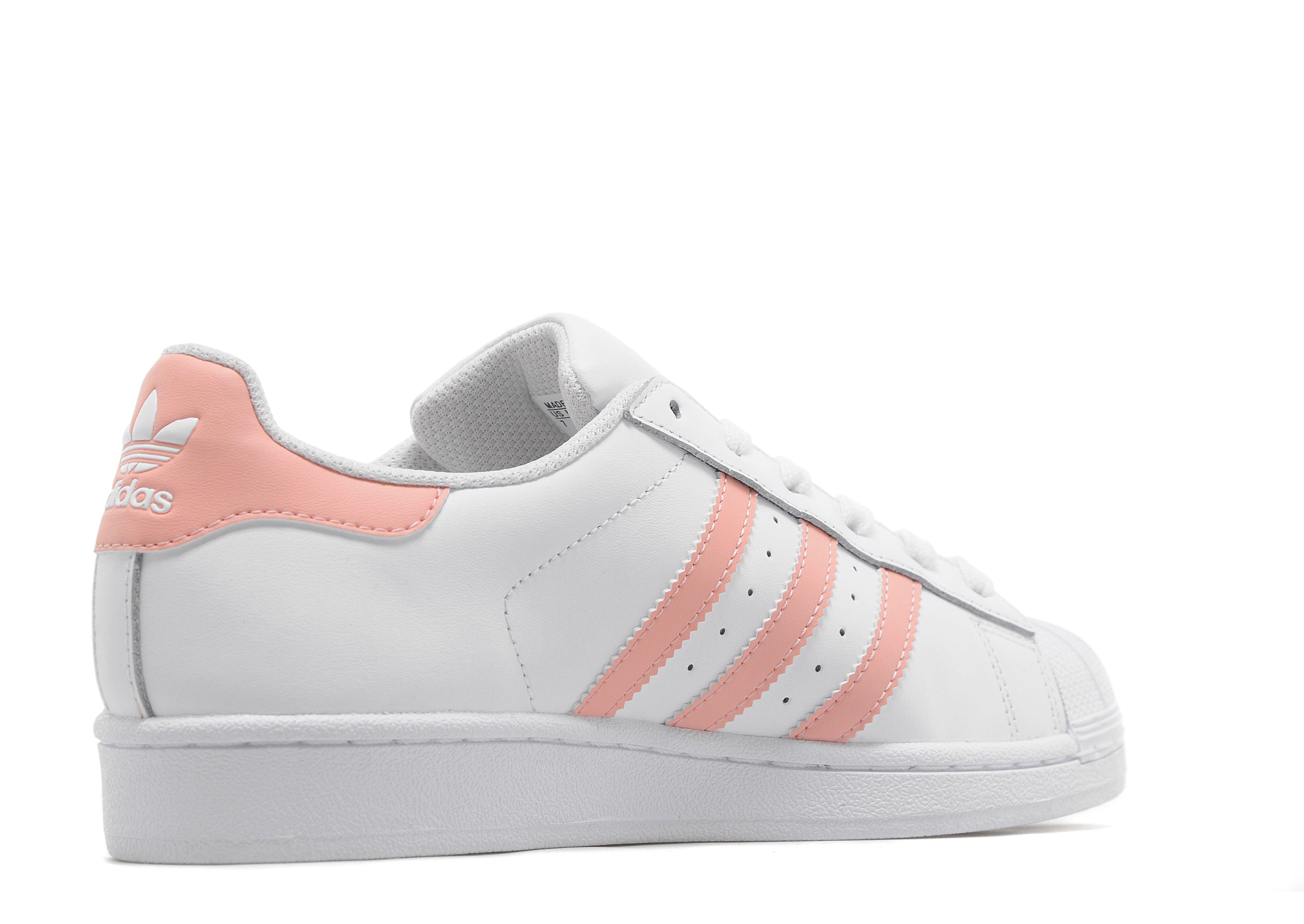 adidas superstar white peach