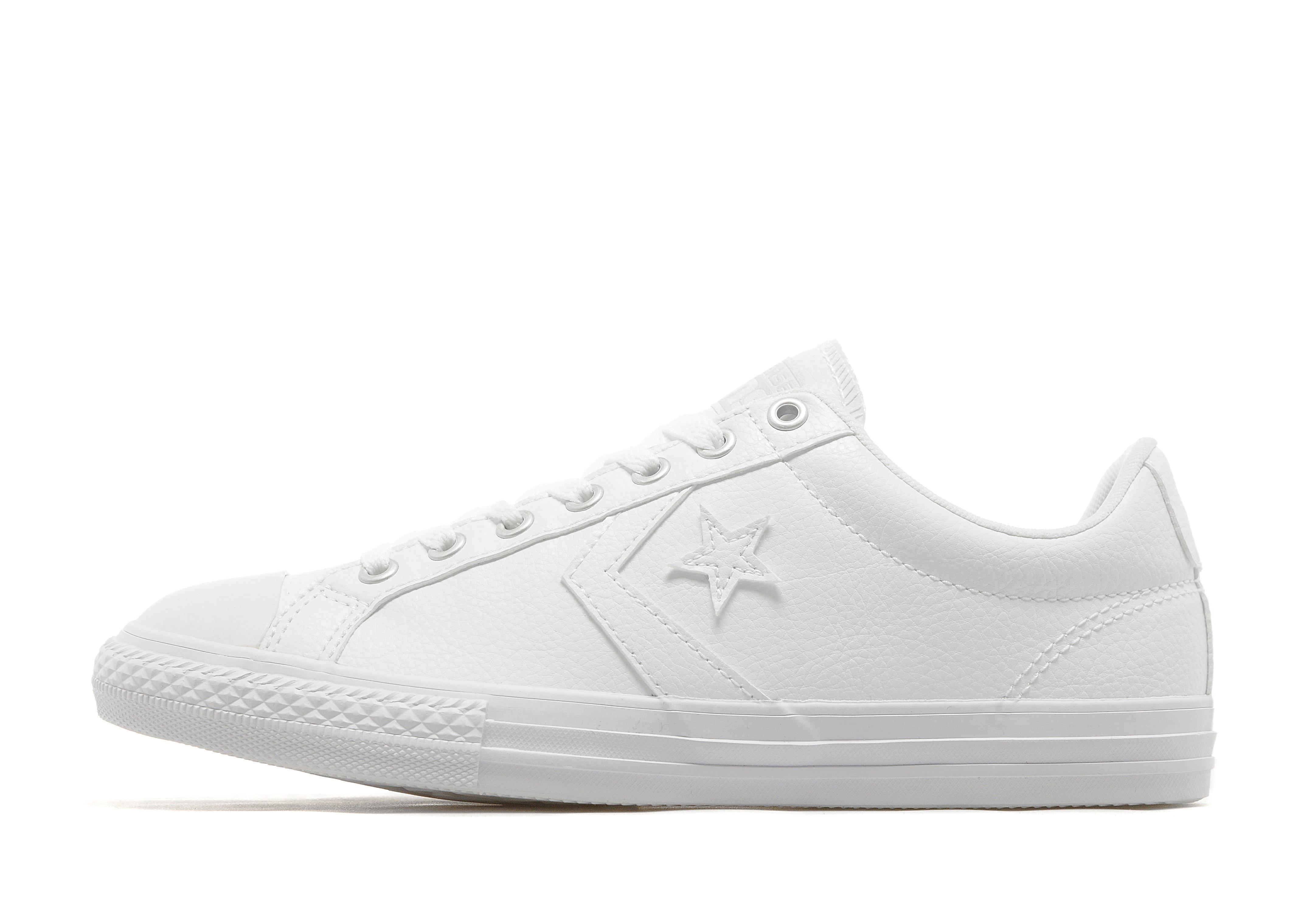converse star player ox leather white