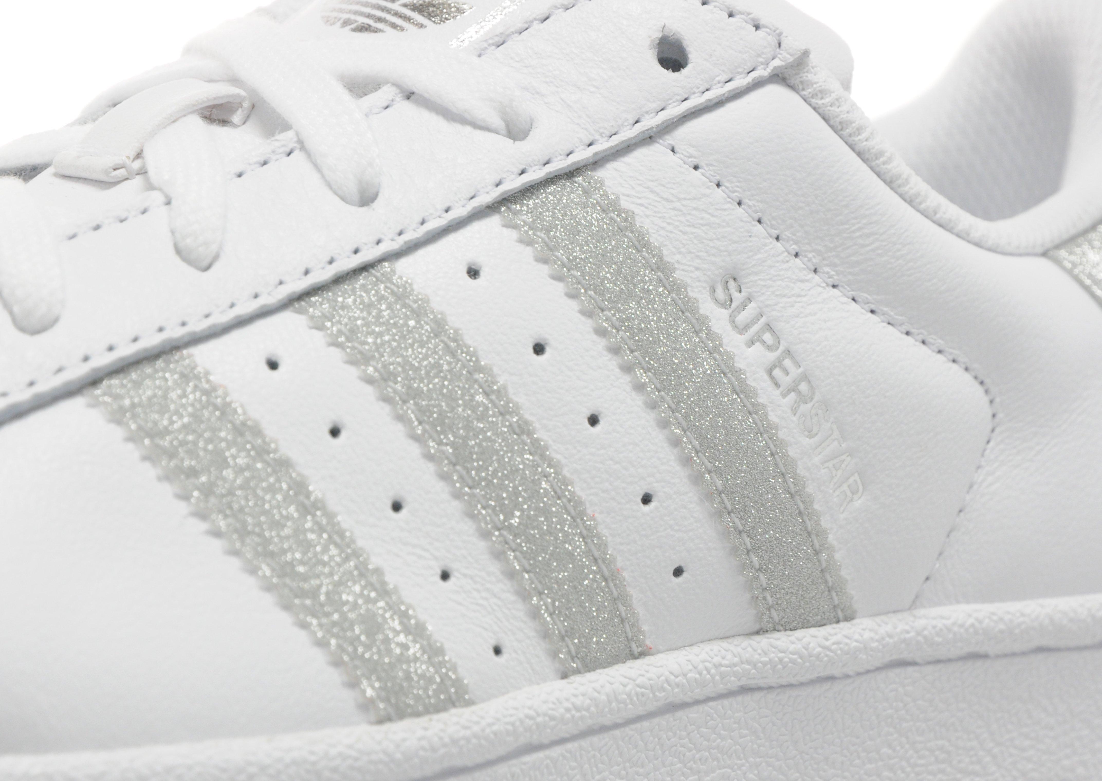 silver glitter adidas superstars