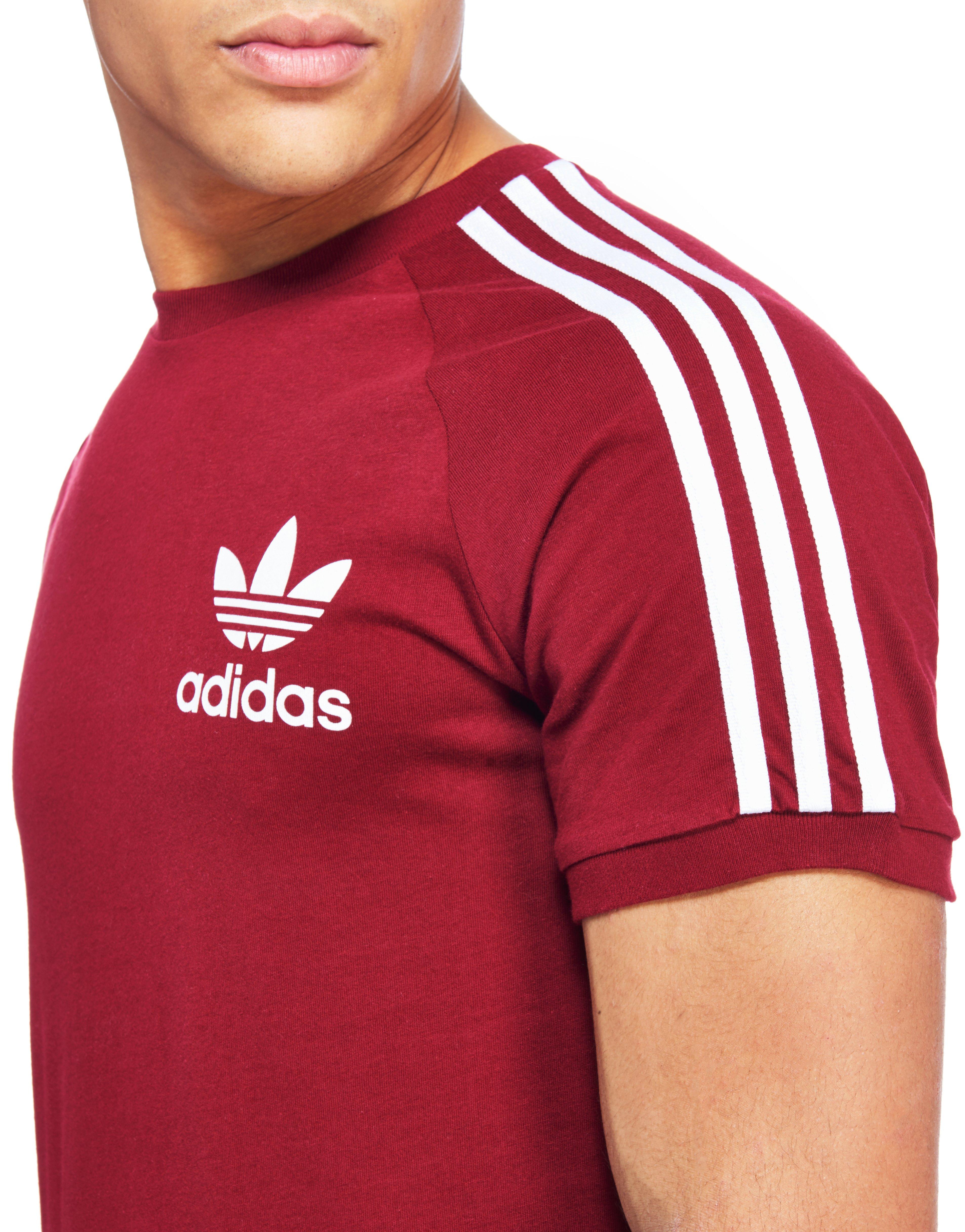 maroon adidas originals t shirt