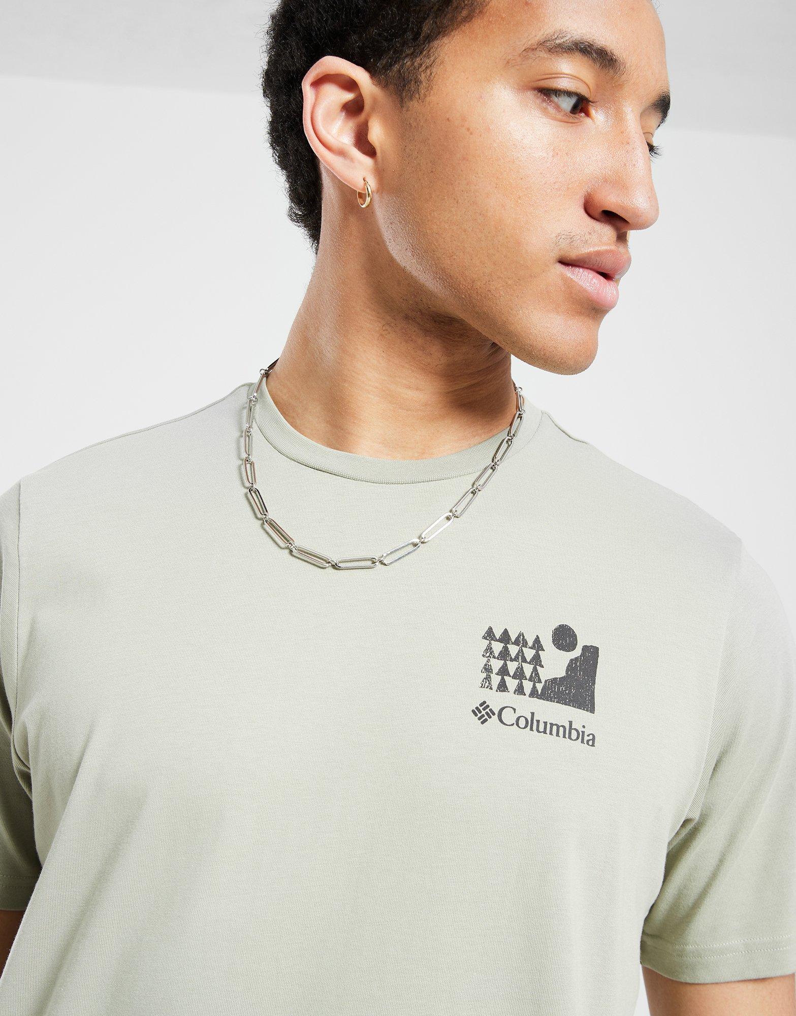 Koszulka, t-shirt męski COLUMBIA T-SHIRT EXPLORERS CANYON™ BACK SS TEE 2036451348 Czarny