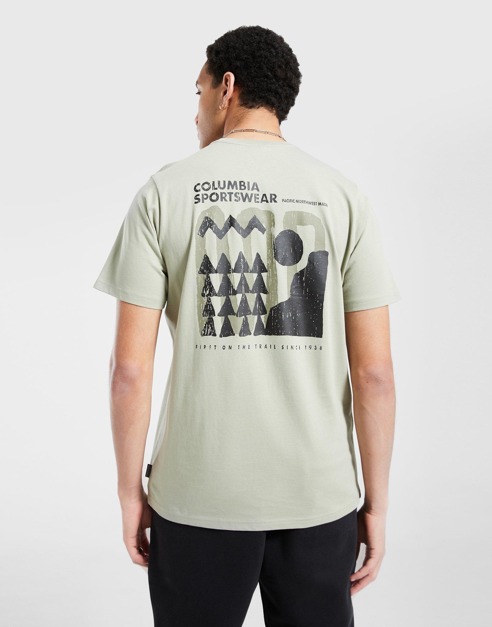 Koszulka, t-shirt męski COLUMBIA T-SHIRT EXPLORERS CANYON™ BACK SS TEE 2036451348 Czarny