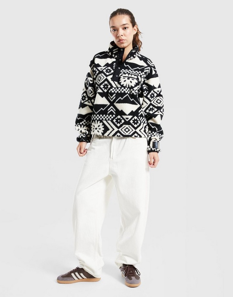 Bluza damska COLUMBIA POLAR HELVETIA II CROPPED HALF SNAP AZTEC 2098501012 Czarny