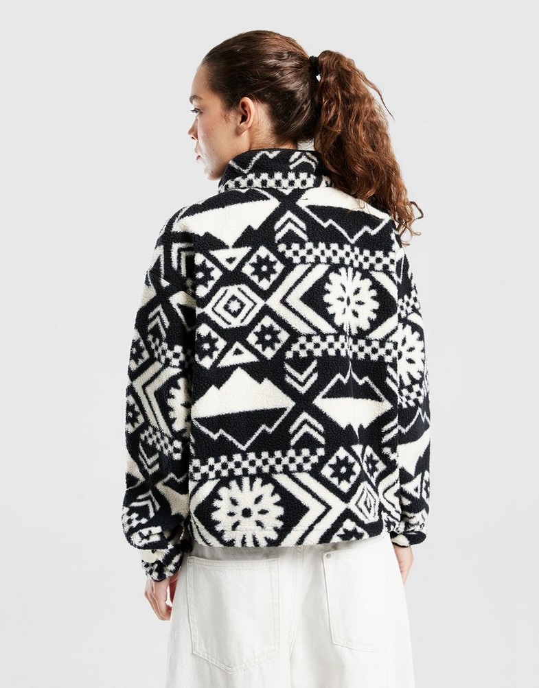 Bluza damska COLUMBIA POLAR HELVETIA II CROPPED HALF SNAP AZTEC 2098501012 Czarny