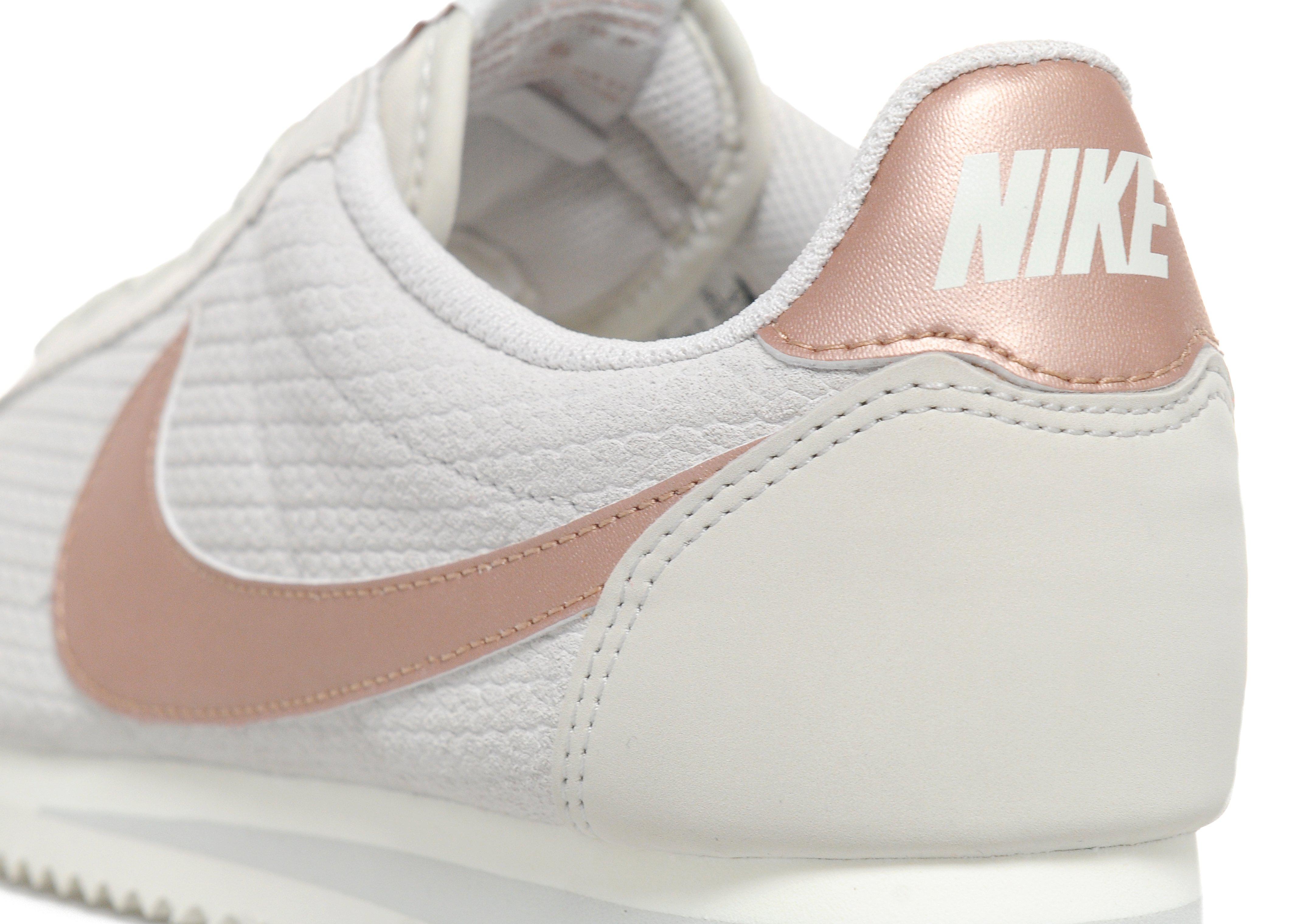 rose gold nike cortez shoes