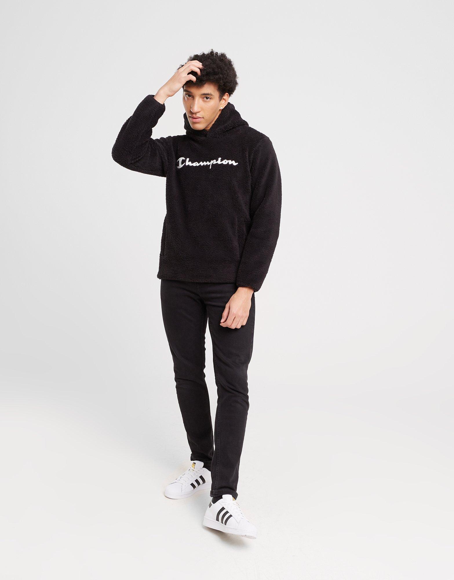 Pánska mikina CHAMPION MIKINA S KAPUCÍ HOODED TOP 214973KK002 Černá