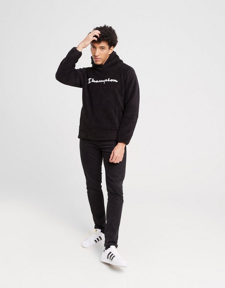 Bluza męska CHAMPION BLUZA Z KAPTUREM HOODED TOP 214973KK002 Czarny