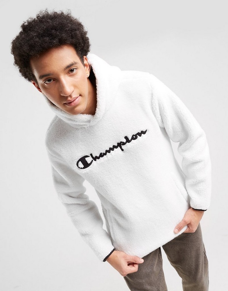 Bluza męska CHAMPION BLUZA Z KAPTUREM HOODED TOP 214973WW033 Biały