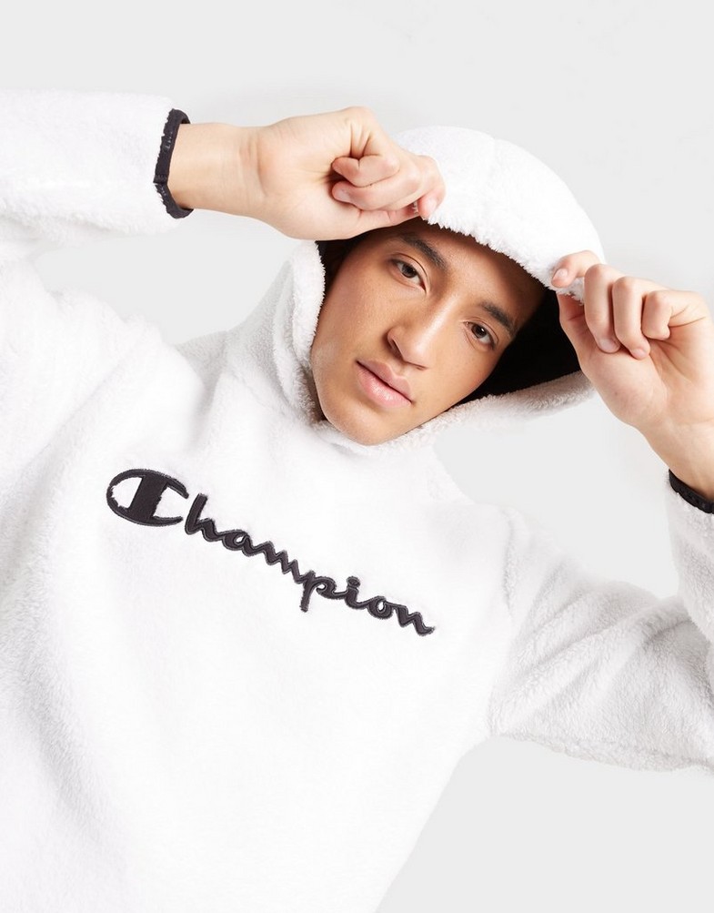 Bluza męska CHAMPION BLUZA Z KAPTUREM HOODED TOP 214973WW033 Biały