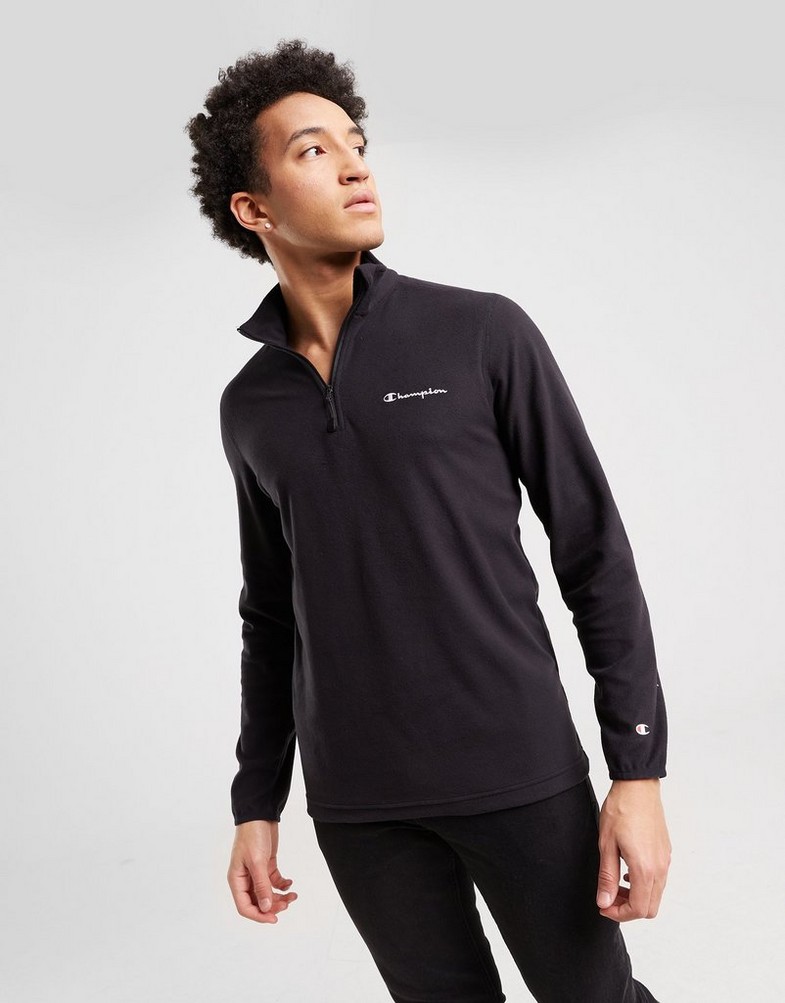Bluza męska CHAMPION POLAR HALF ZIP TOP 216695KK001 Czarny