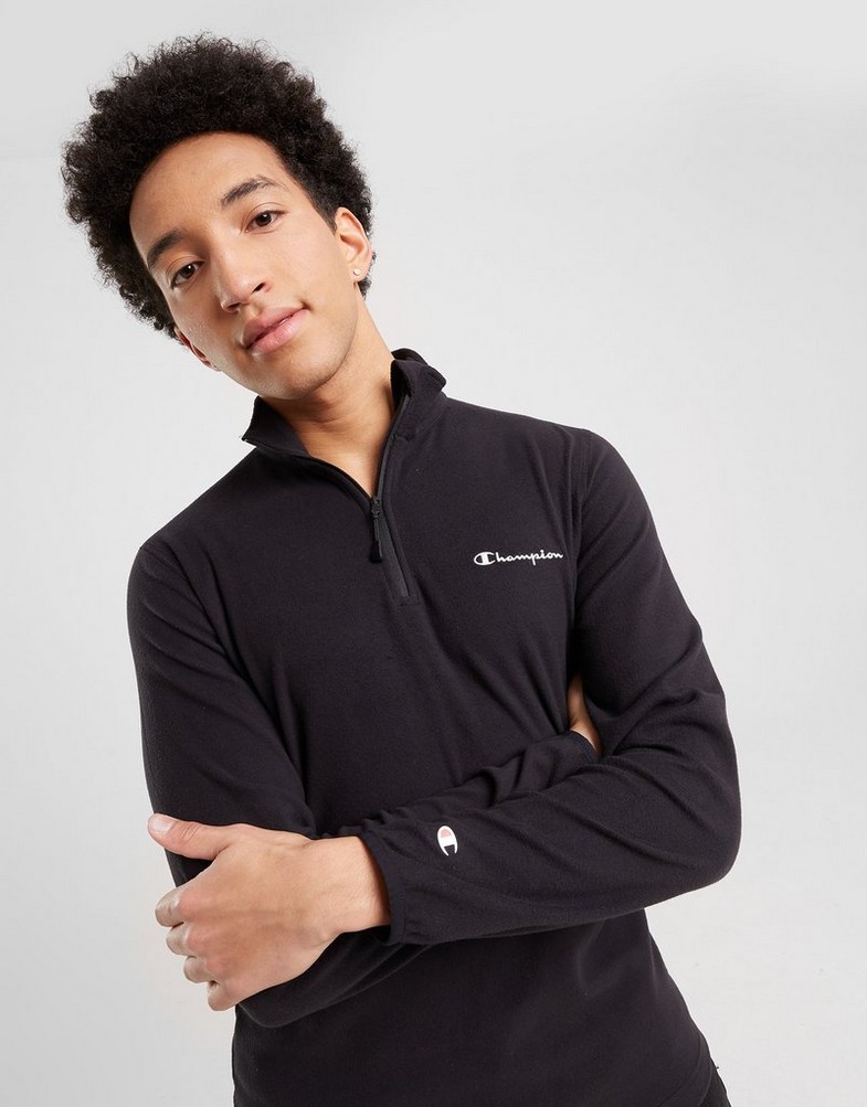 Bluza męska CHAMPION POLAR HALF ZIP TOP 216695KK001 Czarny