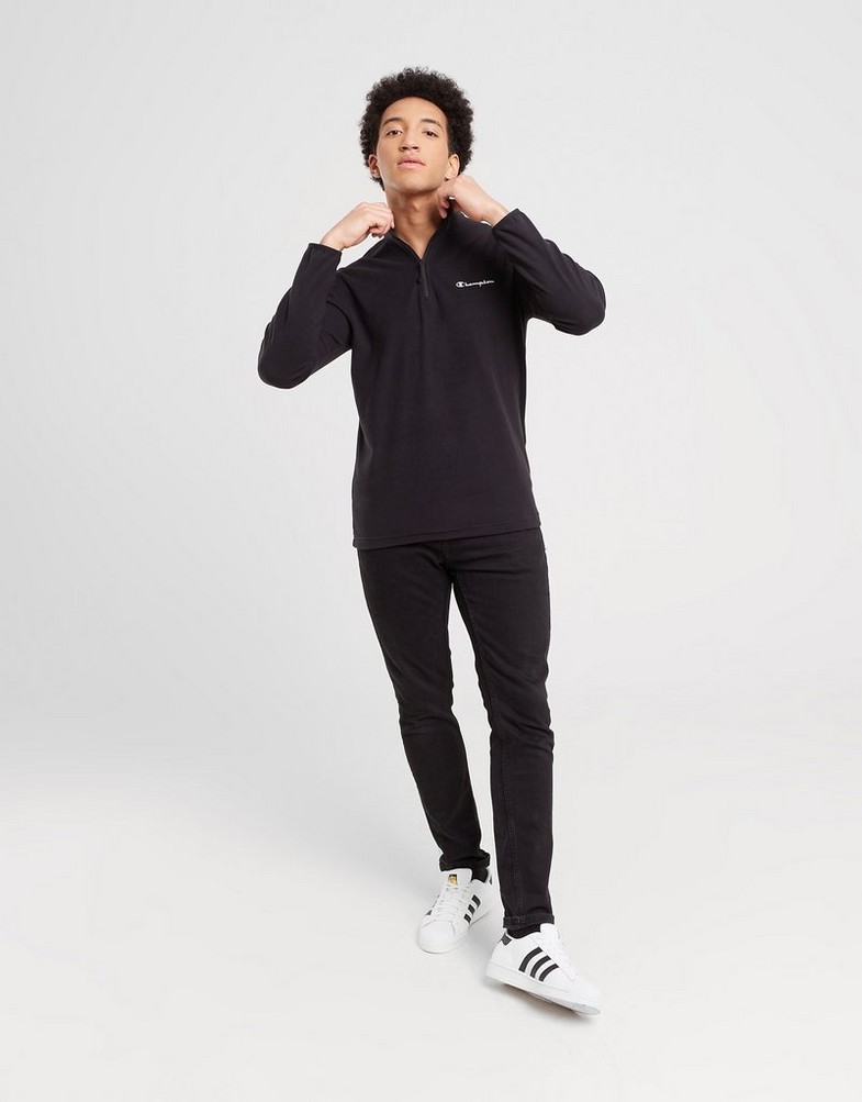 Bluza męska CHAMPION POLAR HALF ZIP TOP 216695KK001 Czarny
