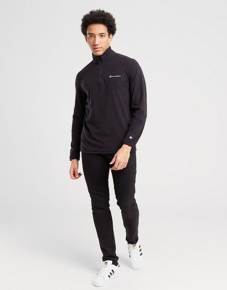 Bluza męska CHAMPION POLAR HALF ZIP TOP 216695KK001 Czarny