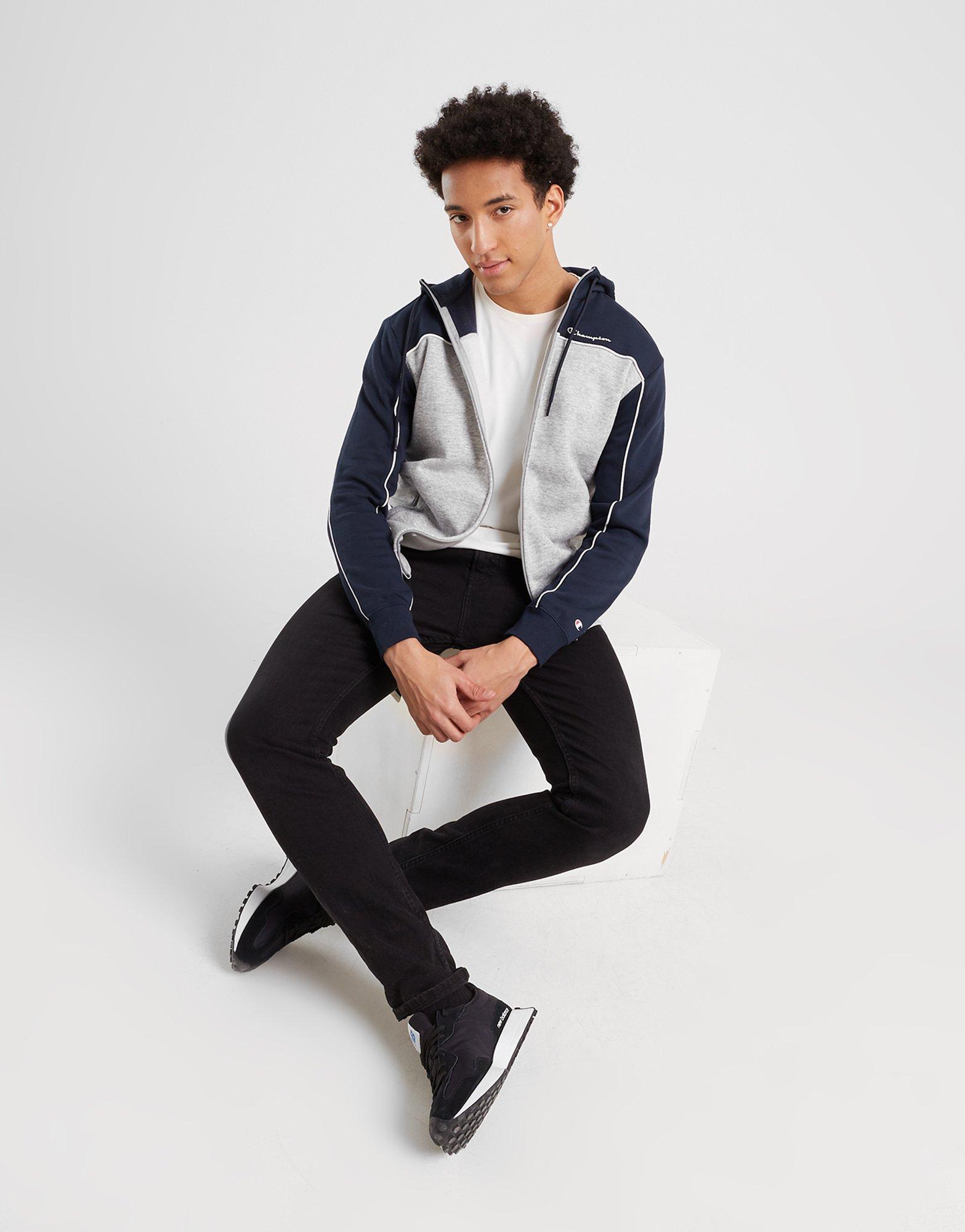 Мъжка блуза CHAMPION СУИТЧЪР СЪС ЗАКОПЧАВАНЕ   С КАЧУЛКА FULL ZIP 217851BS501 Черен