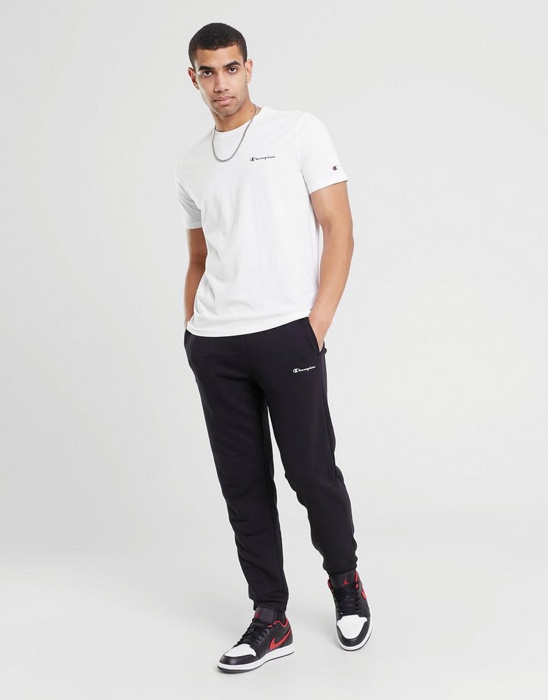 Koszulka, t-shirt męski CHAMPION T-SHIRT CREWNECK T-SHIRT 218281WW001 Biały