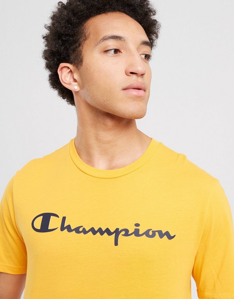 Мъжка тениска CHAMPION ТЕНИСКА CREWNECK ТЕНИСКА 218284YS113 Горчица