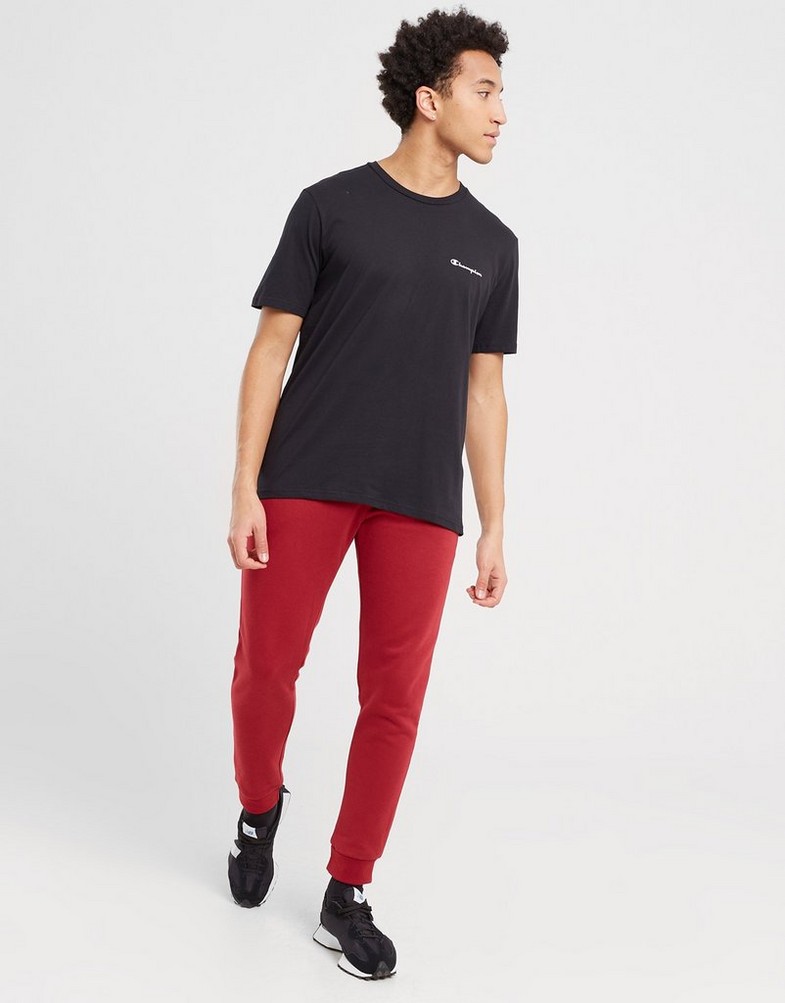 Koszulka, t-shirt męski CHAMPION T-SHIRT CREWNECK T-SHIRT 218292KK001 Czarny