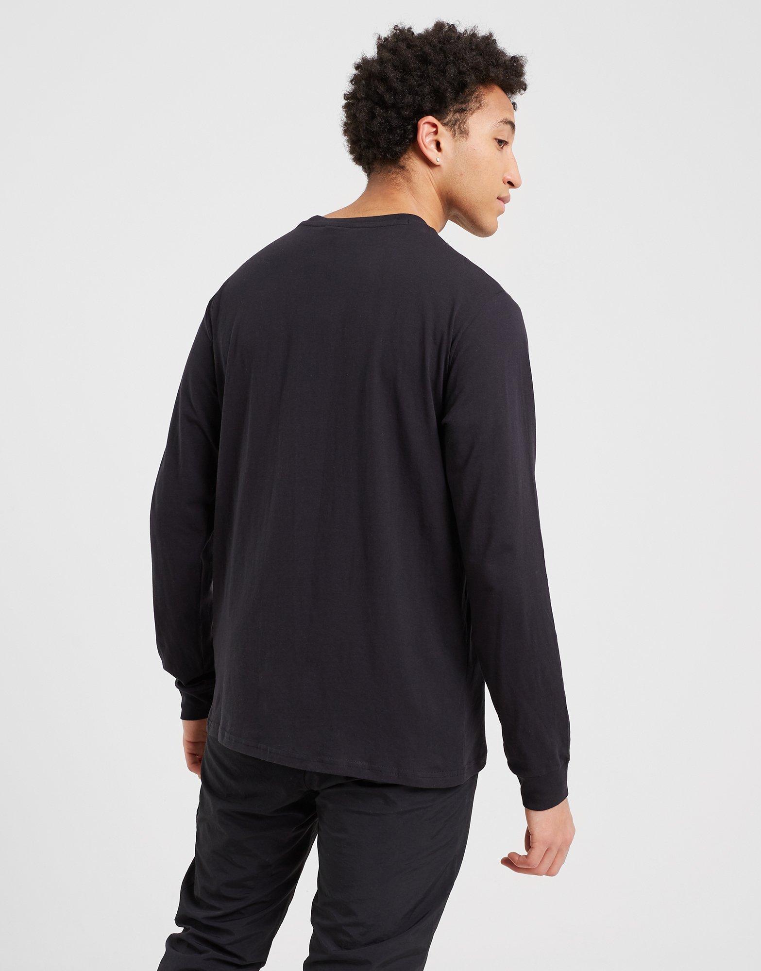 Koszulka, t-shirt męski CHAMPION T-SHIRT LONG SLEEVE CREWNECK T-SHIRT 218293KK001 Czarny