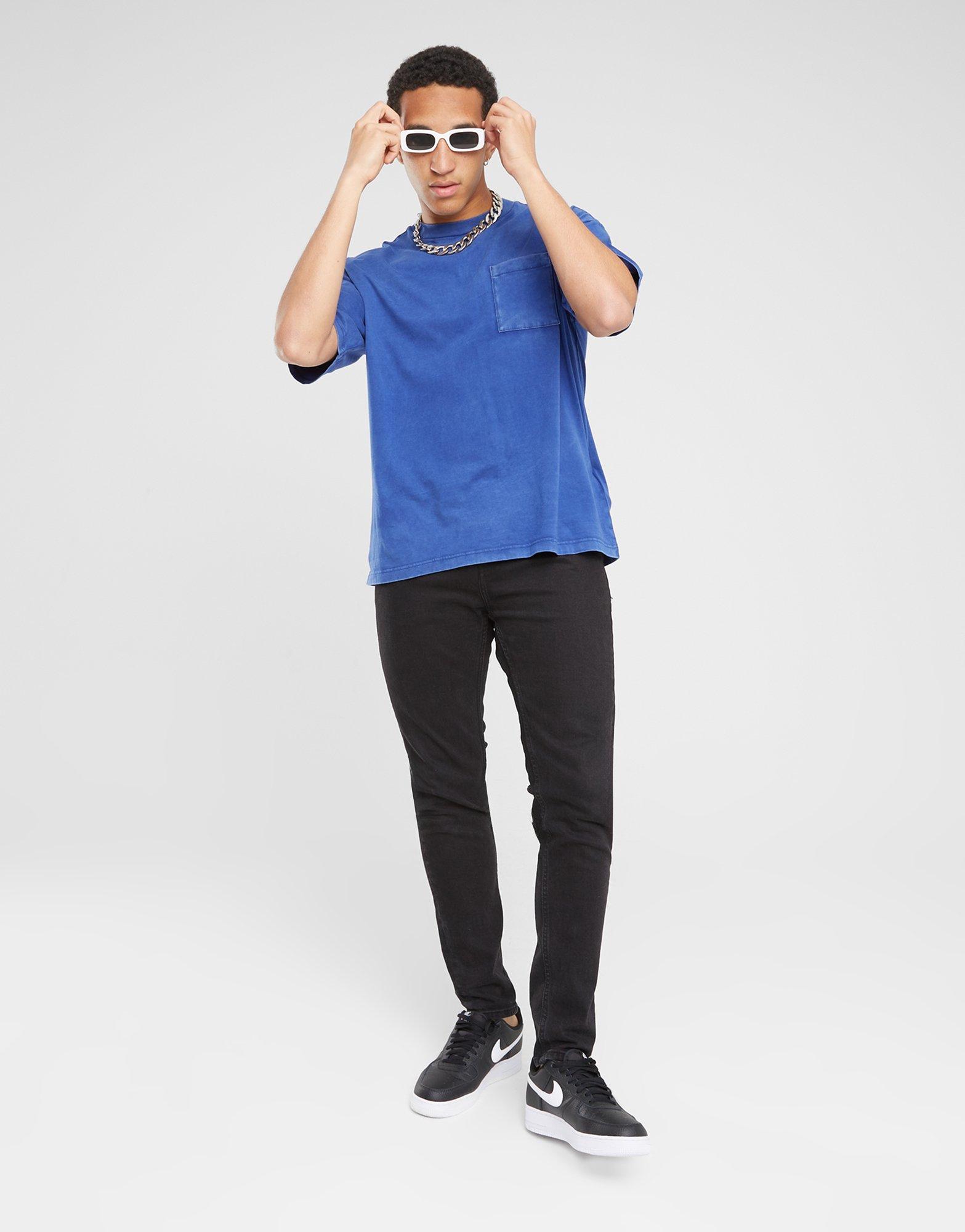 Férfi póló CHAMPION PÓLÓ CREWNECK PÓLÓ 218605BS559 Sötétkék