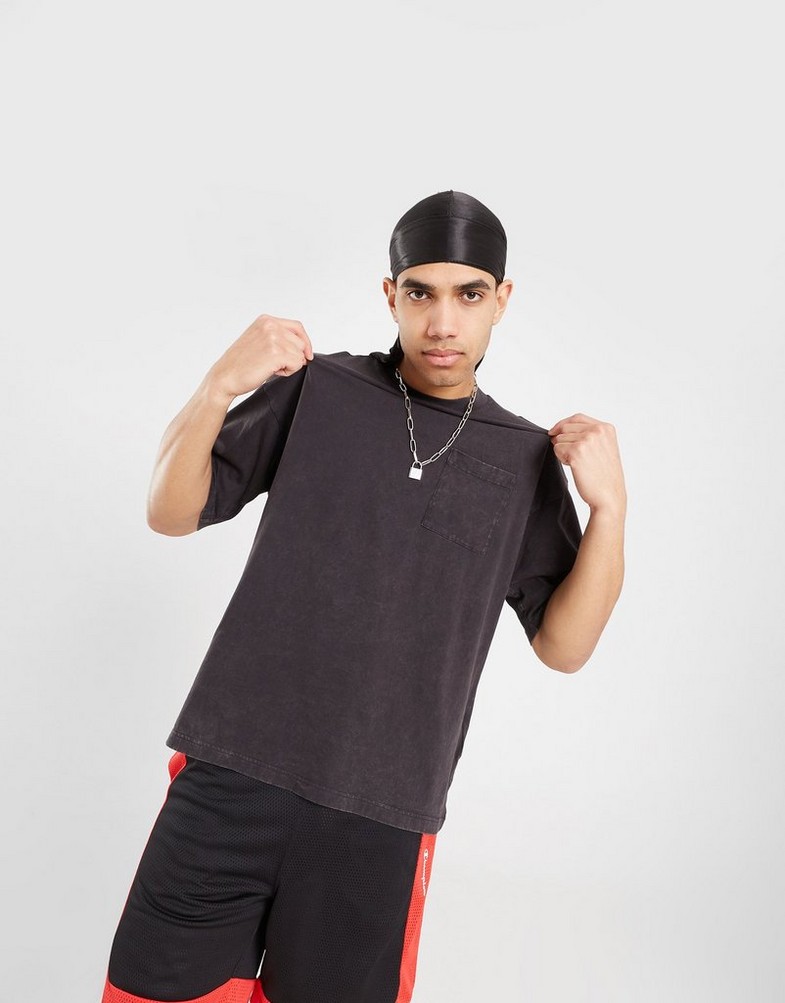 Чоловічі футболки CHAMPION ФУТБОЛКА CREWNECK ФУТБОЛКА 218605KK001 Чорний