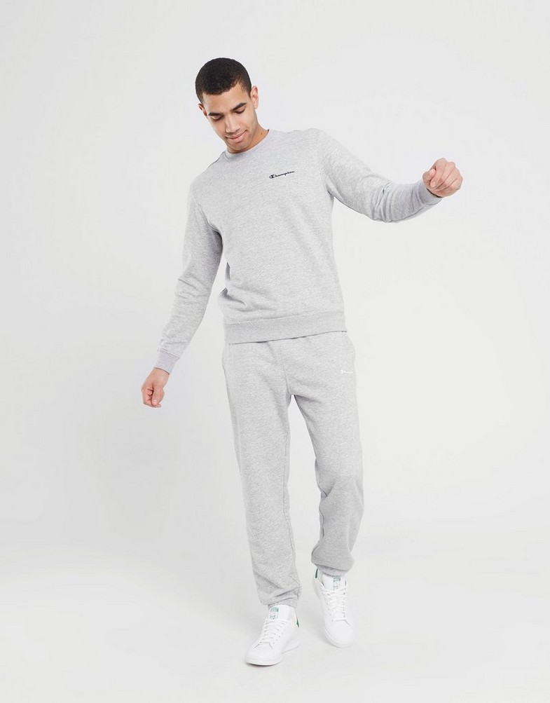 Pánske nohavice CHAMPION NOHAVICE  ELASTIC CUFF PANTS 218702EM021 Sivá