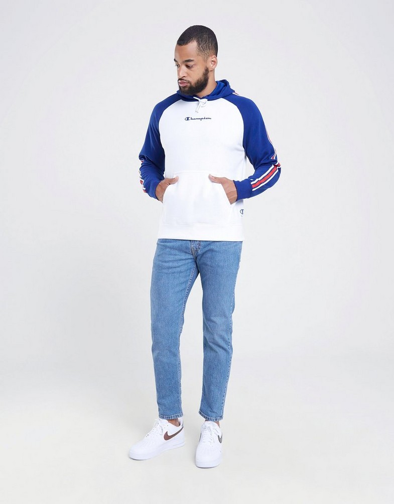 Bluza męska CHAMPION BLUZA Z KAPTUREM HOODED SWEATSHIRT 218765WW001 Biały