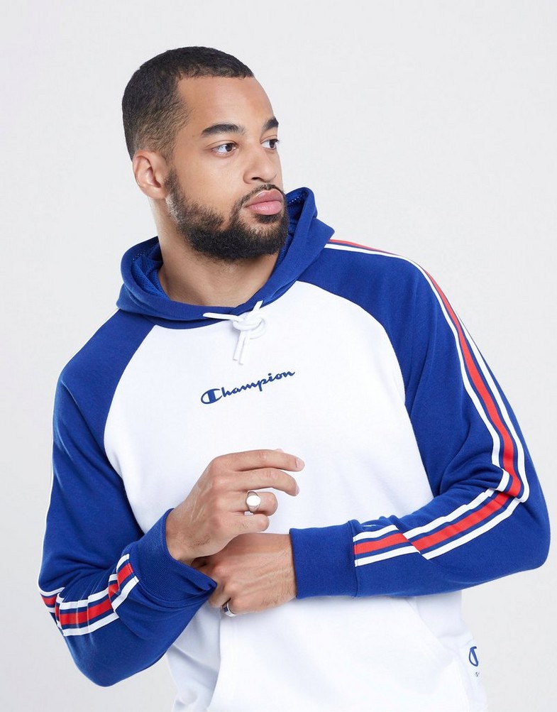 Bluza męska CHAMPION BLUZA Z KAPTUREM HOODED SWEATSHIRT 218765WW001 Biały