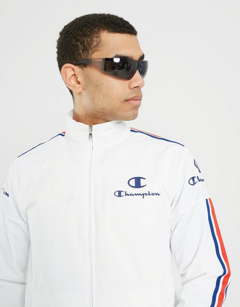 Pánska mikina CHAMPION MIKINA ROZEPÍNACÍ FULL ZIP SWEATSHIRT 218771WW001 Bílá