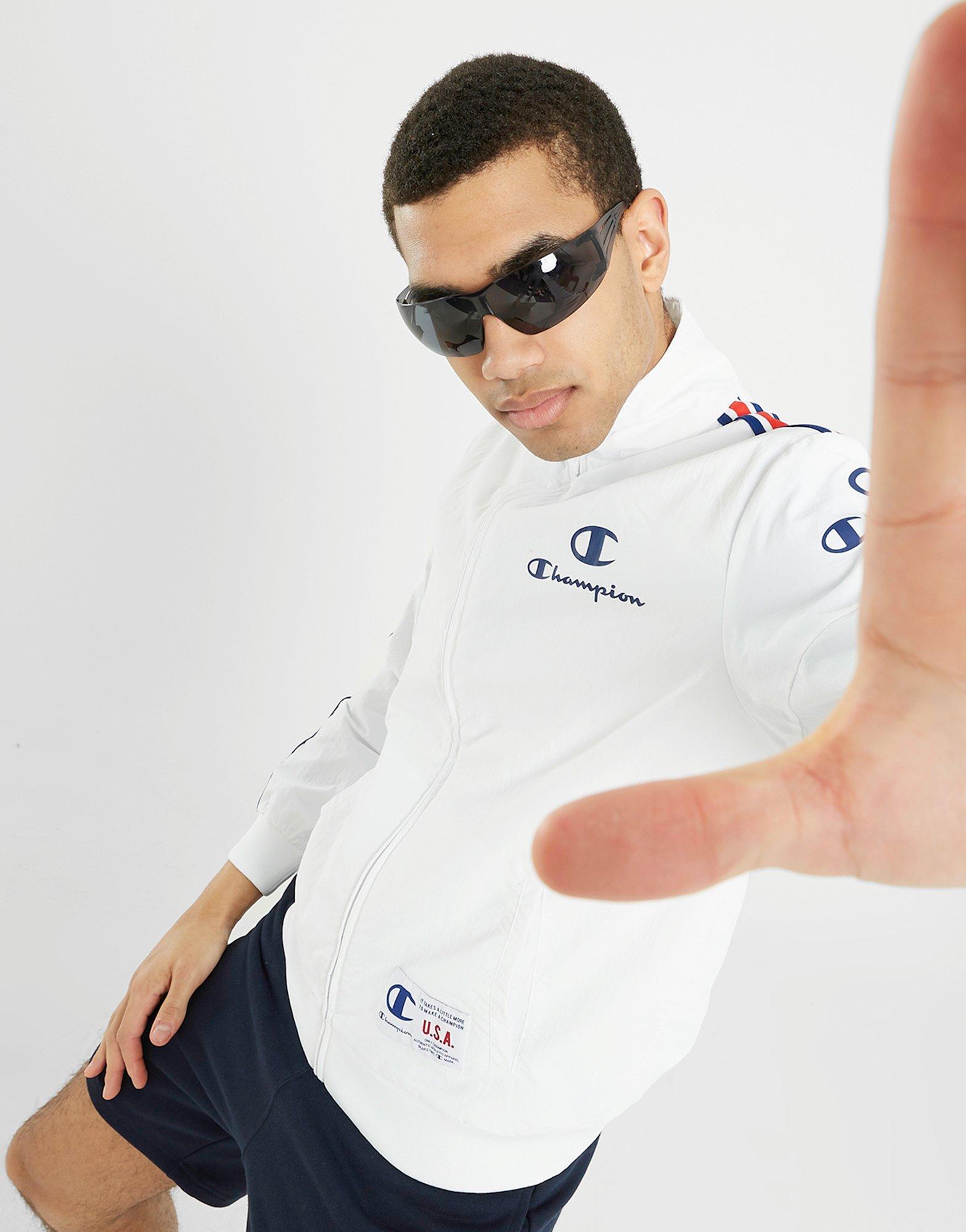 Bluza męska CHAMPION BLUZA ROZPINANA FULL ZIP SWEATSHIRT 218771WW001 Biały