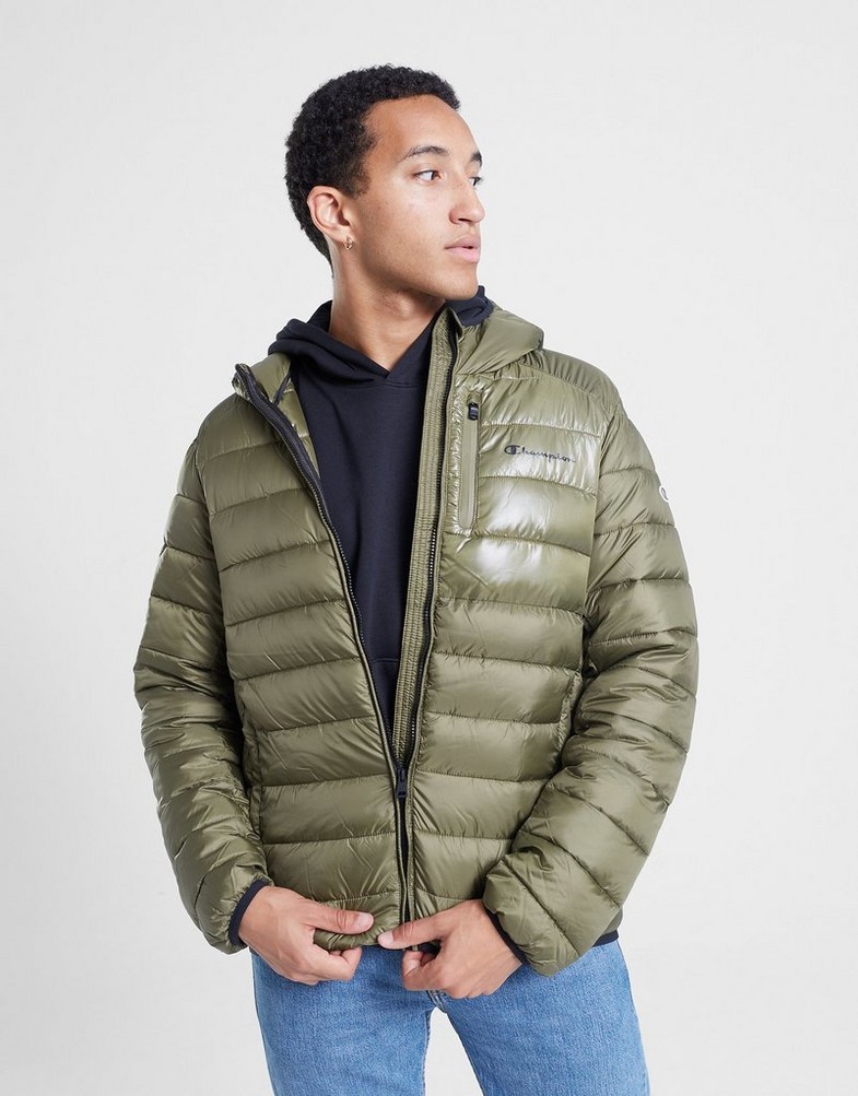 CHAMPION КУРТКА ЗИМОВА HOODED JACKET 219184GS554 Зелений