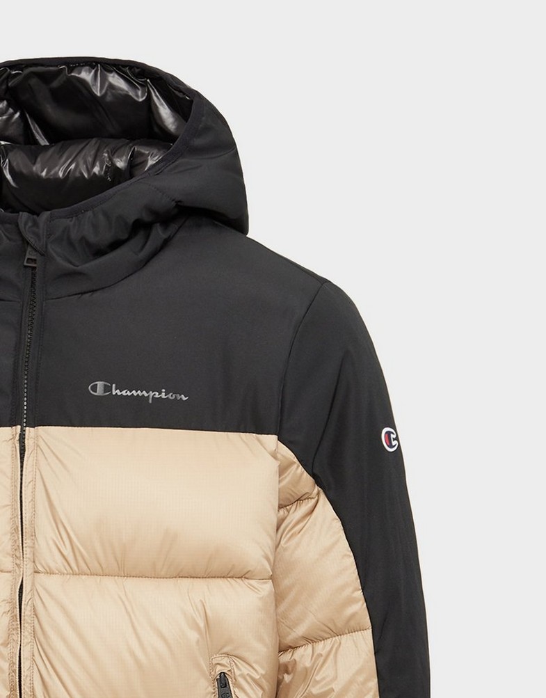 CHAMPION КУРТКА ЗИМОВА HOODED JACKET 219190MS066 Чорний
