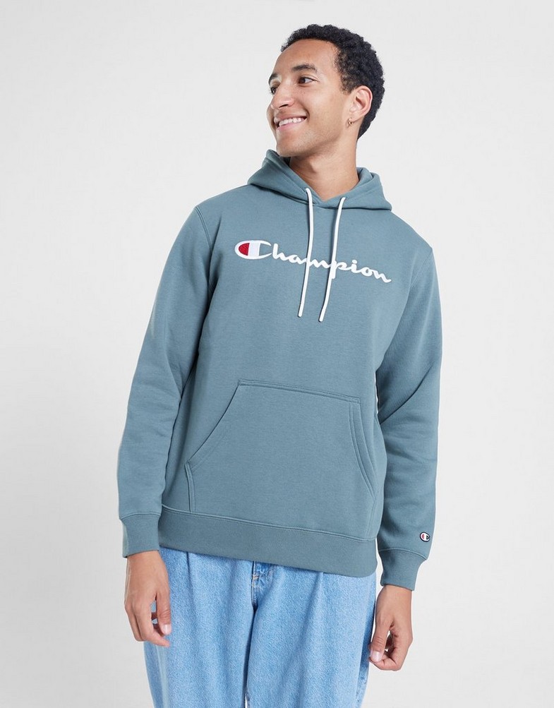 Bluza męska CHAMPION BLUZA Z KAPTUREM HOODED SWEATSHIRT 219203GS510 Zielony