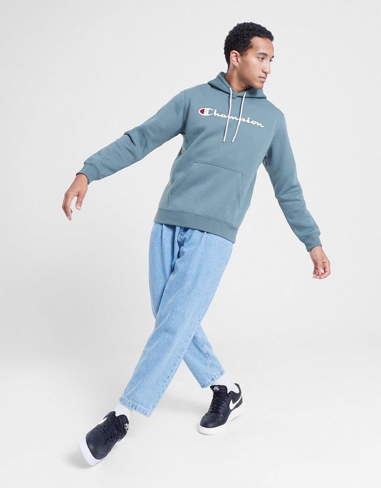 Bluza męska CHAMPION BLUZA Z KAPTUREM HOODED SWEATSHIRT 219203GS510 Zielony
