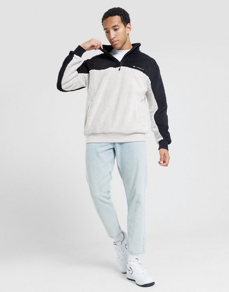 Bluza męska CHAMPION POLAR HALF ZIP TOP 219442ES057 Czarny