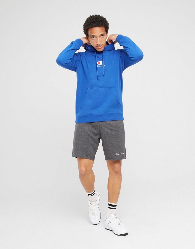 Bluza męska CHAMPION BLUZA Z KAPTUREM HOODED SWEATSHIRT 219845BS003 Niebieski