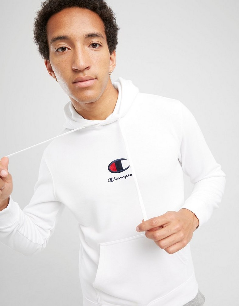 Bluza męska CHAMPION BLUZA Z KAPTUREM HOODED SWEATSHIRT 219845WW001 Biały