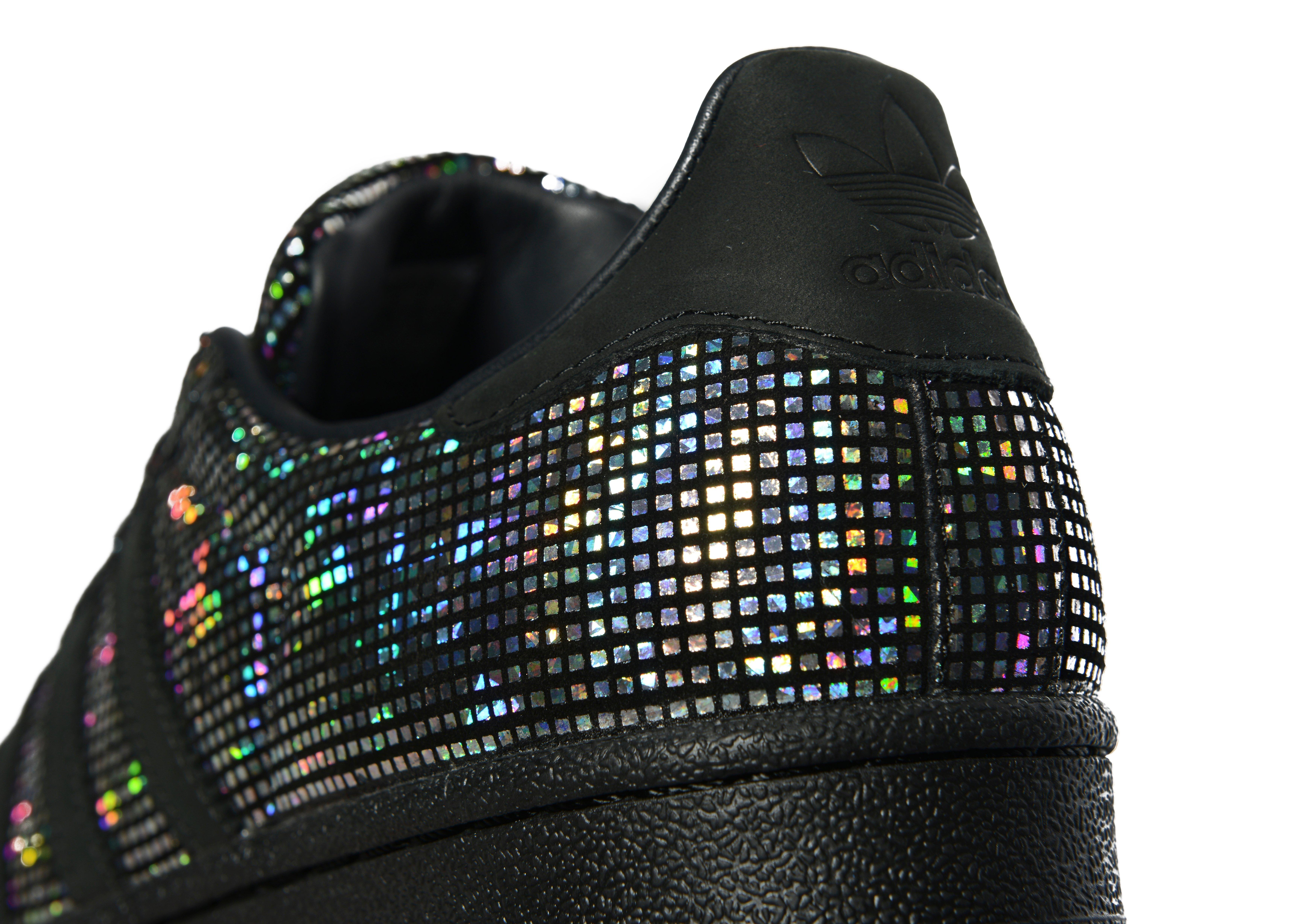 adidas superstar glitter black