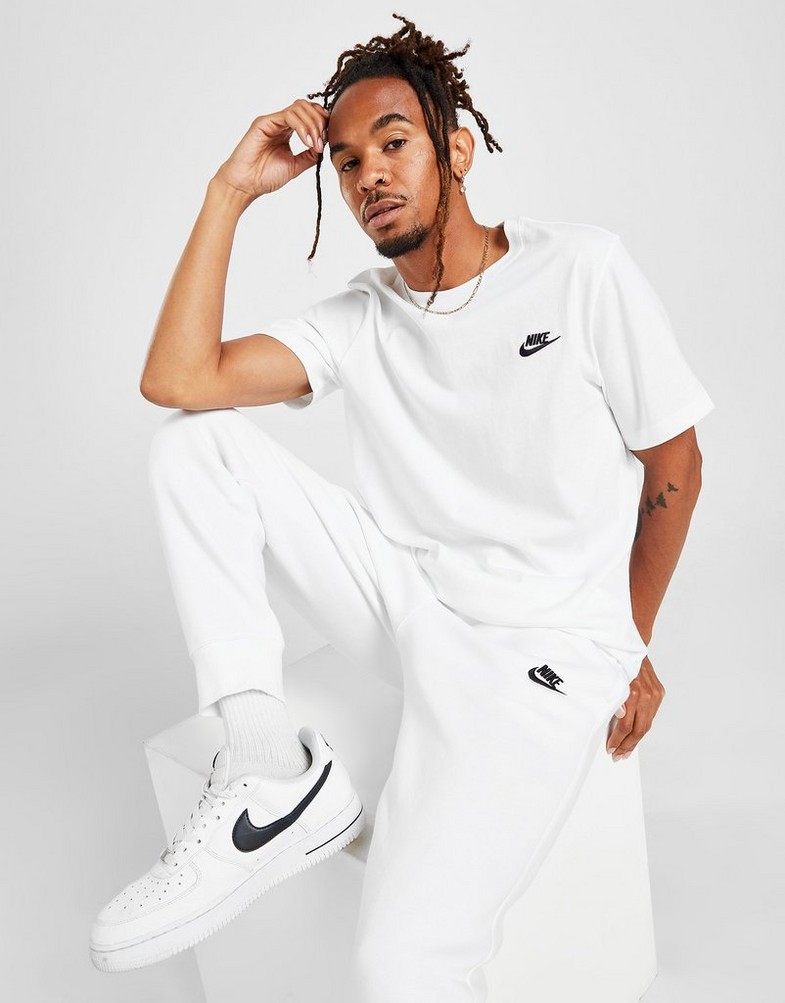 Koszulka, t-shirt męski NIKE T-SHIRT SPORTSWEAR CLUB AR4997-101 Biały