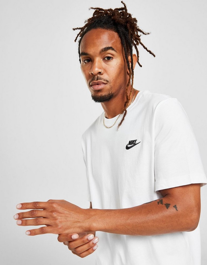 Koszulka, t-shirt męski NIKE T-SHIRT SPORTSWEAR CLUB AR4997-101 Biały