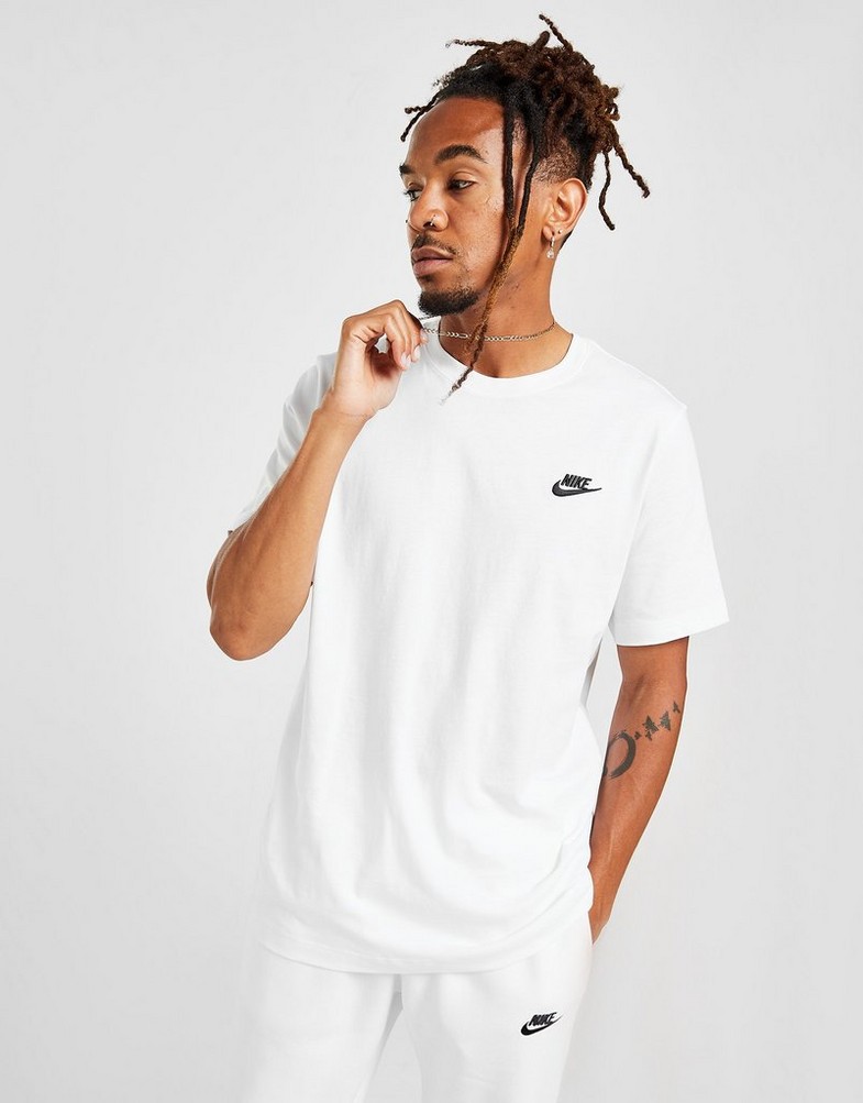 Koszulka, t-shirt męski NIKE T-SHIRT SPORTSWEAR CLUB AR4997-101 Biały