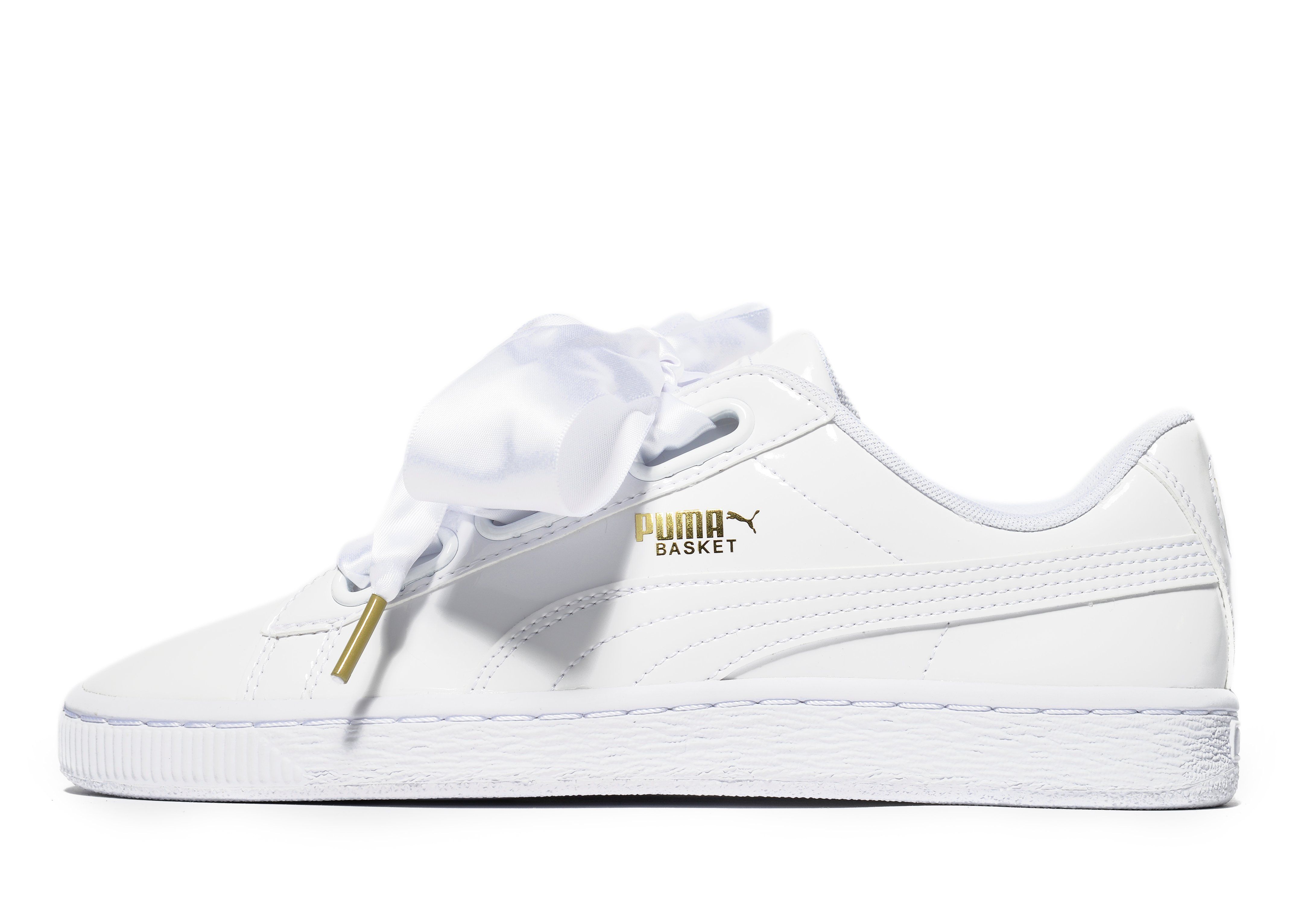 puma basket heart womens orange
