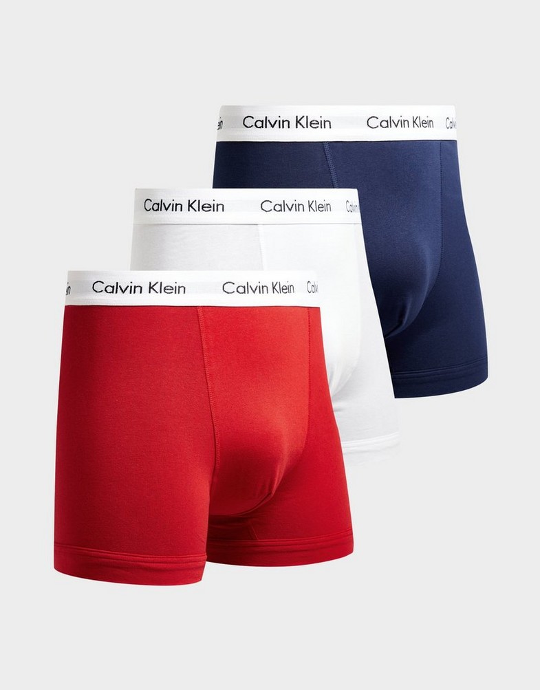 CALVIN KLEIN BOKSERKI 3 PACK TRUNKS U2662GI03 Niebieski