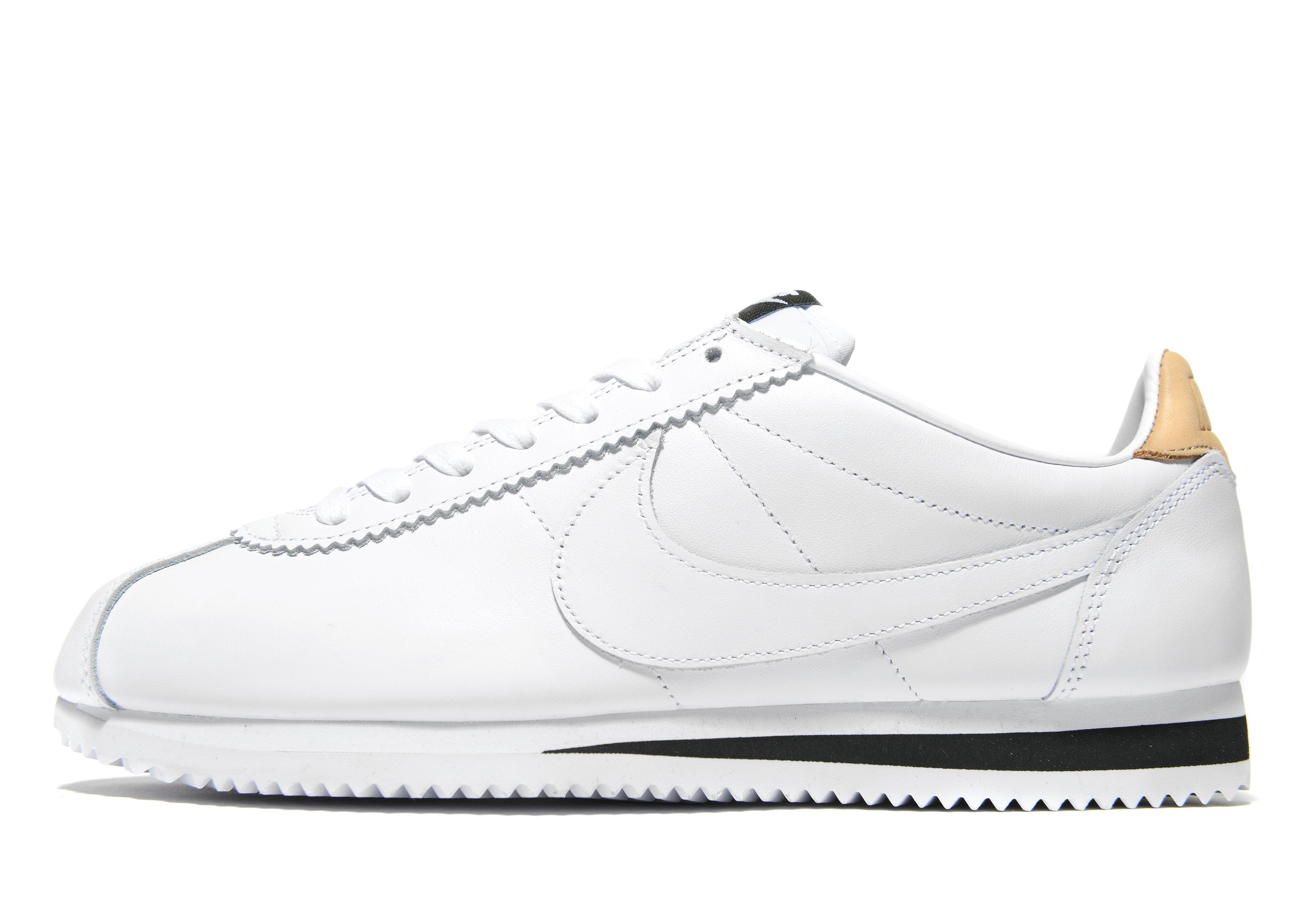 white on white nike cortez