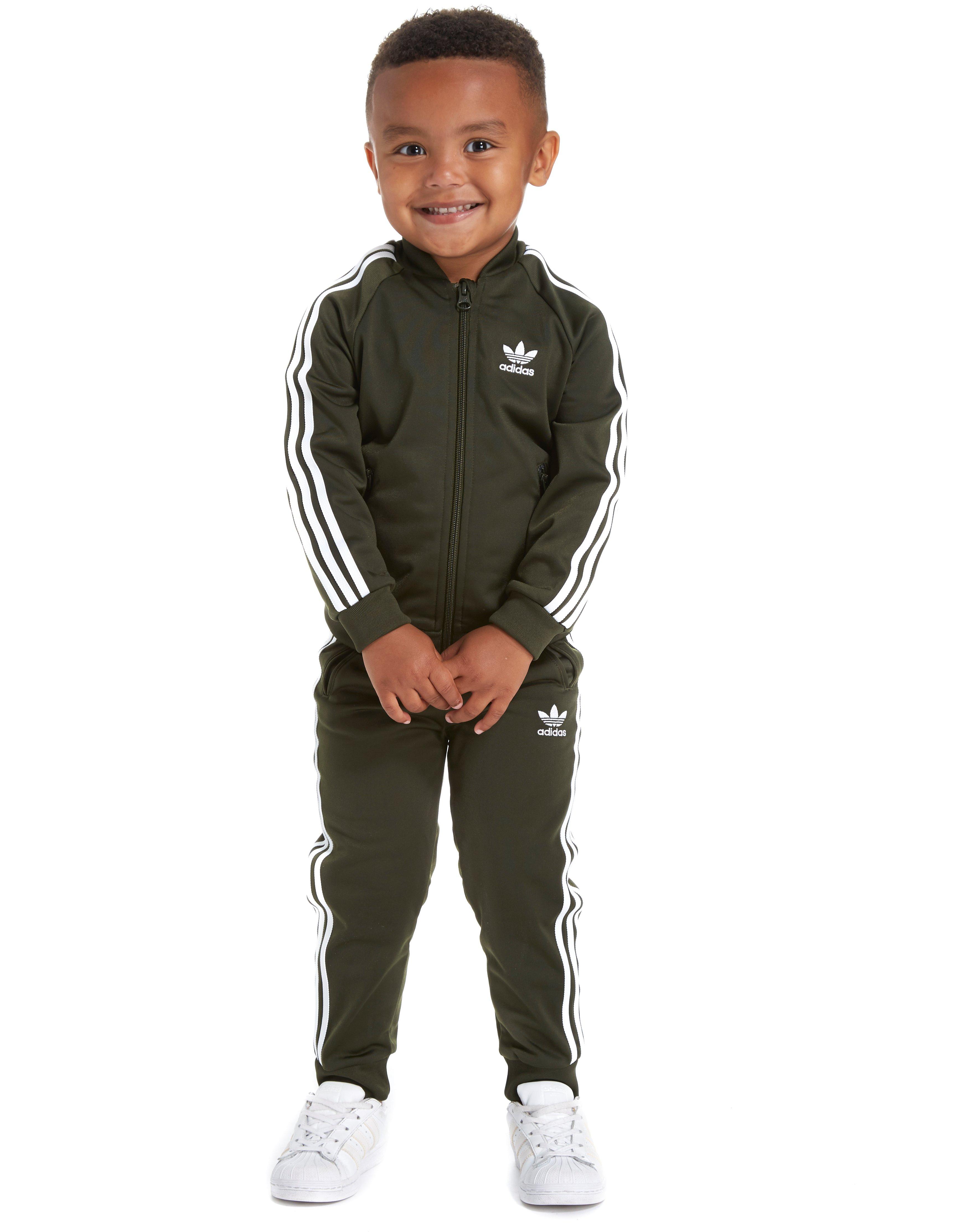 boys green adidas tracksuit