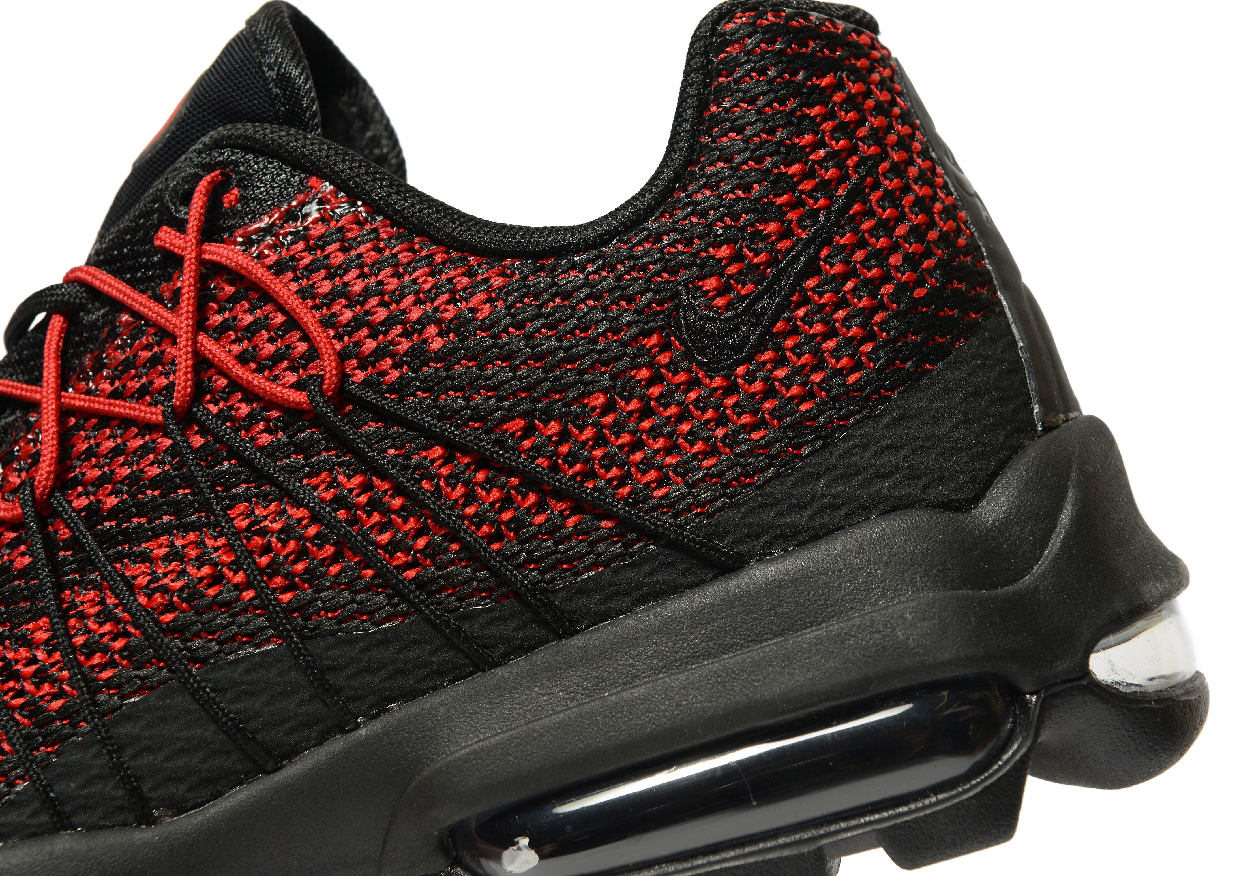 nike air max 95 ultra jacquard red and black