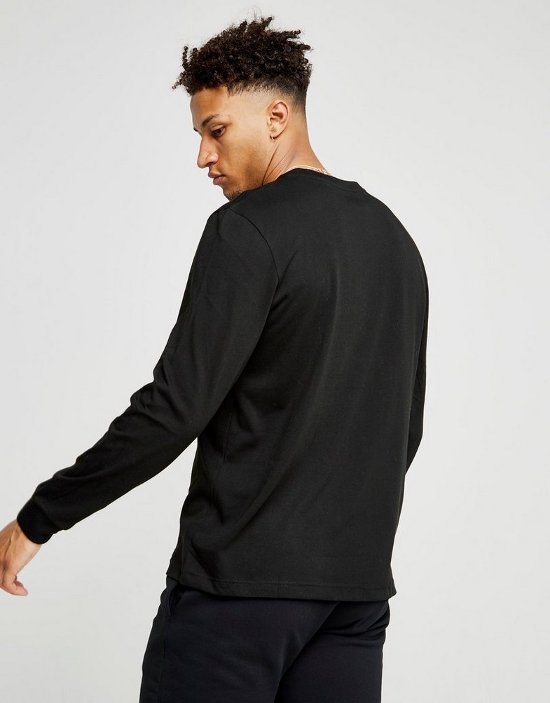 Koszulka, t-shirt męski LACOSTE DŁUGI RĘKAW CROC T-SHIRT TH0123031 Czarny