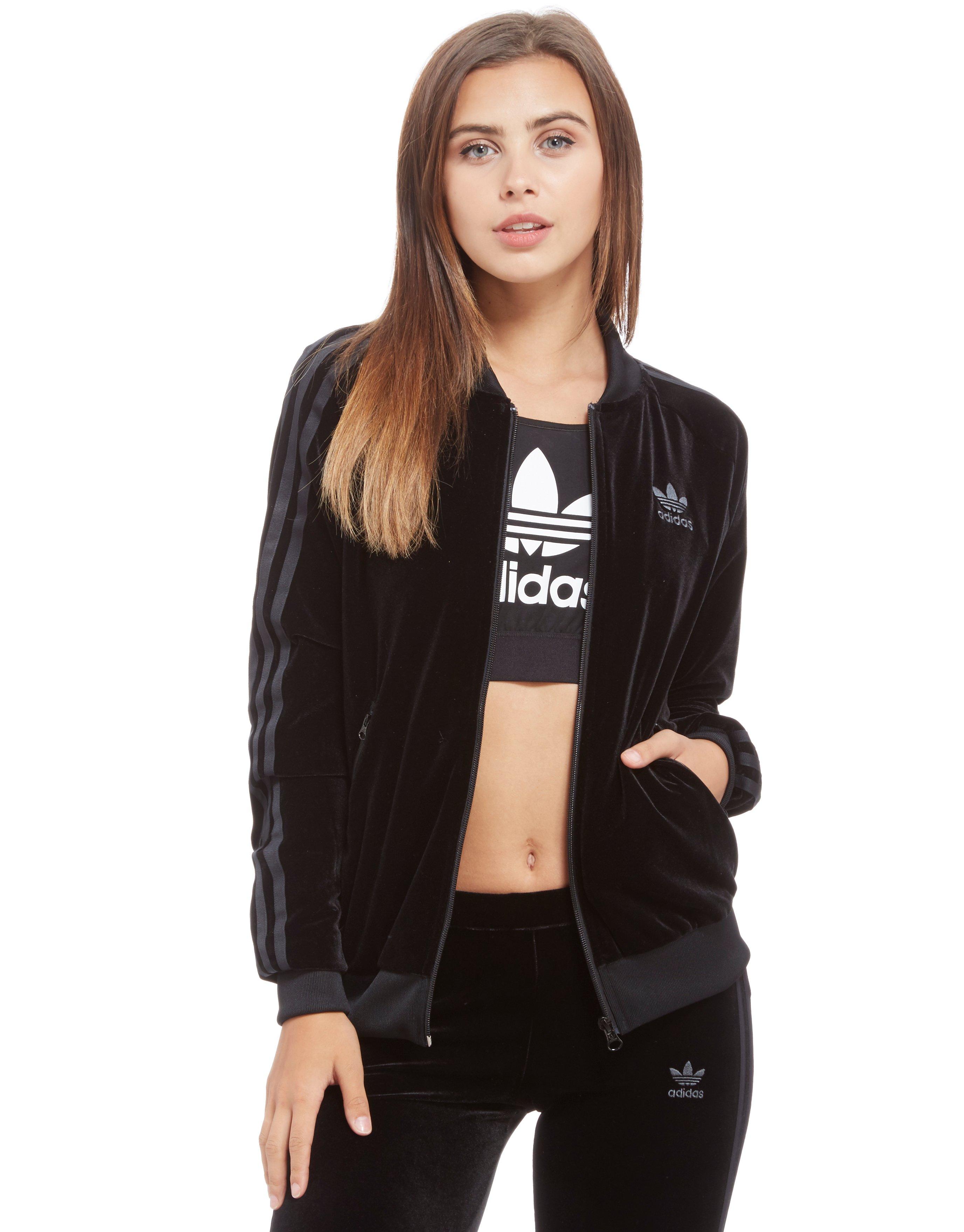 black velvet adidas tracksuit