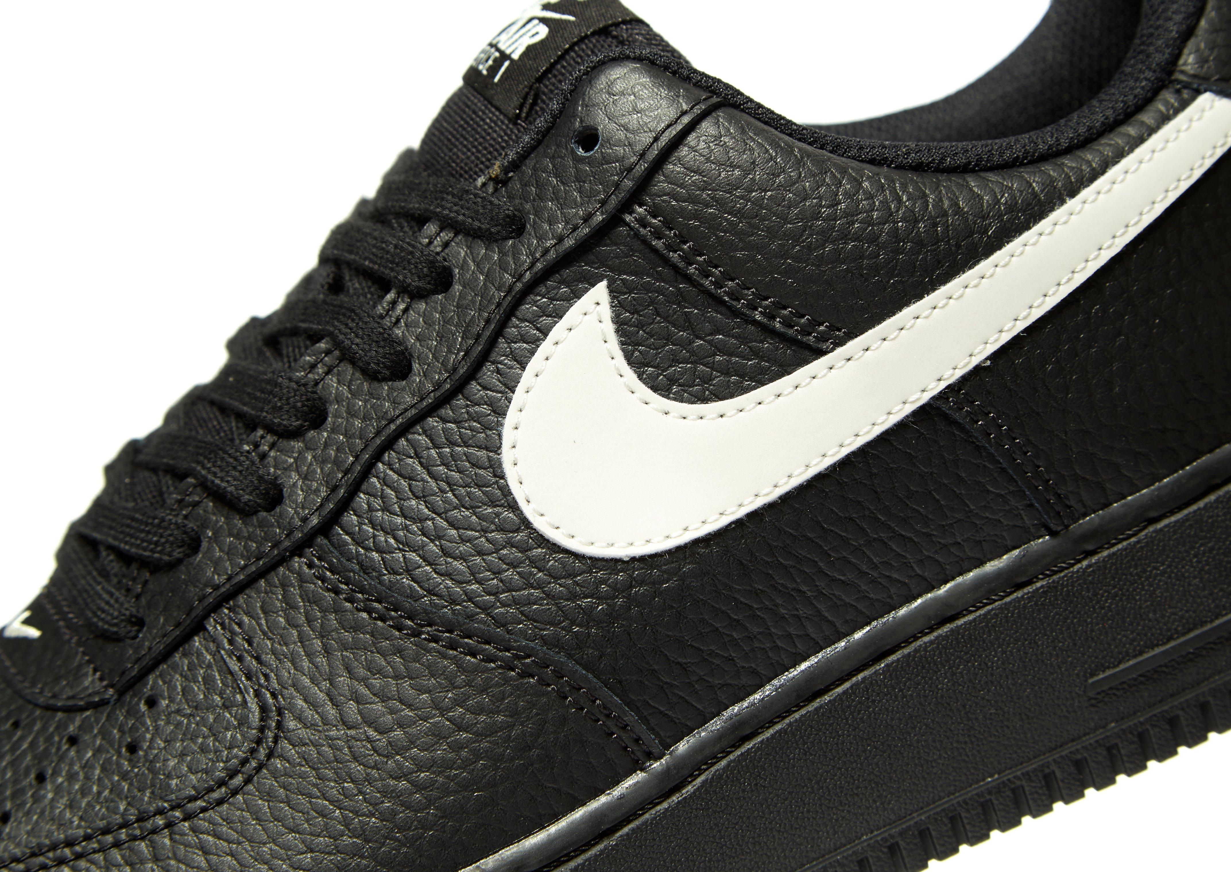 nike air force black with white tick